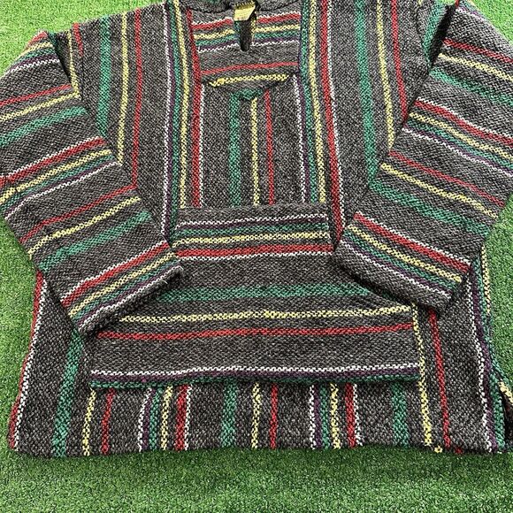 Frank’s Textiles Baja Unisex Made In Mexico Hoodie Pullover Multicolored Large - Picture 3 of 15